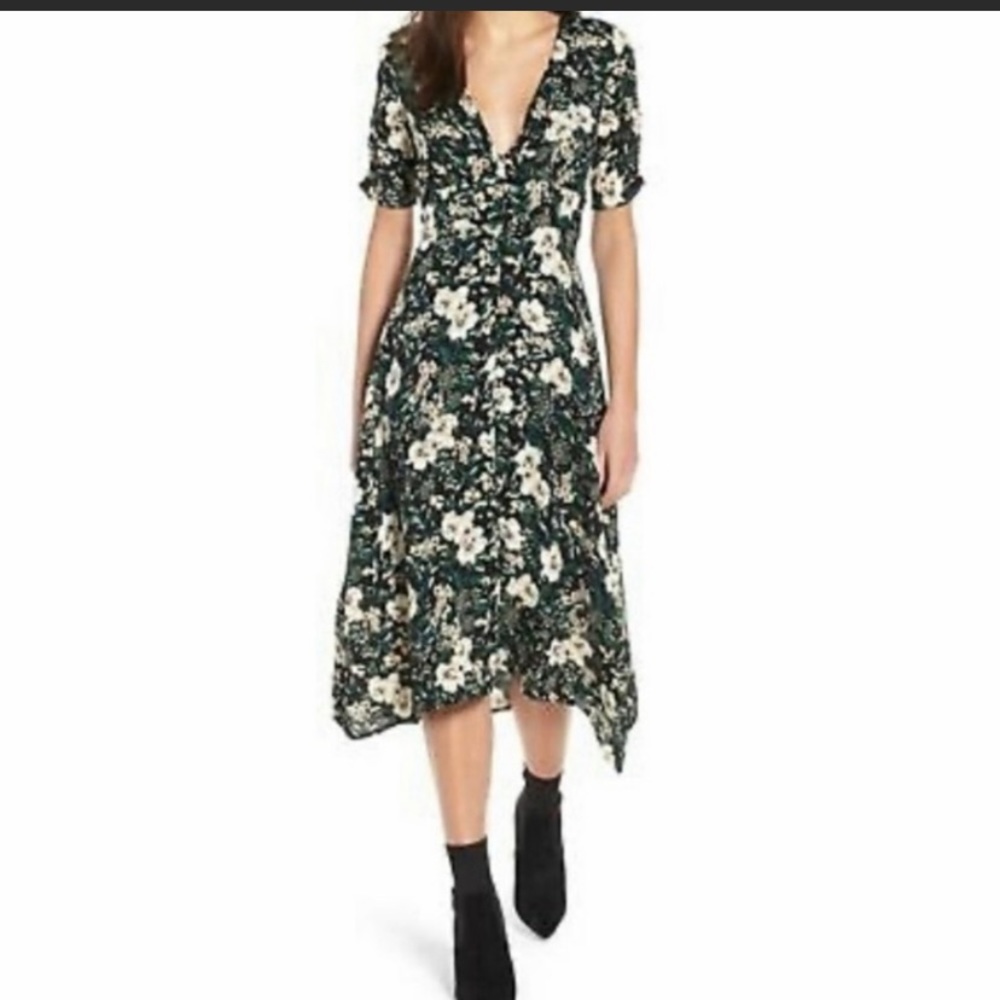 ASTR The Label Cottagecore Midi Length Floral Dress! Size XL